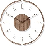 home merc 時計 掛け時計 北欧 壁掛け時計 木製 直径30cm ~35cm 薄型のデザイン おしゃれ 北欧 CLOCK 静音 3D立体数字 連続秒針 居間 寝室 書斎 室内装飾 お祭り 贈り物 (30cm)