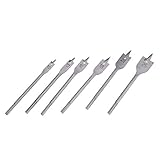 6ピース木工スペードドリル10-25mm木材フラットドリルセット1/4シャンク電動ツール