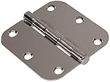 The Hillman Group 852595 3-1/2" Residential Door Hinge - 5/8" Round Corner - Removable Pin - Full Mo