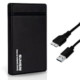 SUHSAI 外付けハードドライブ 1TB USB 3.0 ゲーム用ハードディスク ウルトラスリム ポータブル 2.5インチ HDD 拡張データバックアップ&ストレージ メモリ拡張ハードドライブ Xbox PS4 PS3 PCゲーム ノートパソコン Macデスクトップ用 (ブラック)