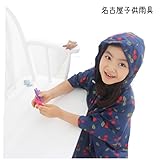 【名古屋子供雨具】レインコート キッズ ネイビー おしゃれ チェリー 女の子 雨合羽 カッパ ポンチョ さくらんぼ 長靴 傘 1歳〜8歳 キュート 収納 (M(100-120))