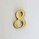 上品な輝き！ 真鍮ナンバー23mm　　ナンバー8