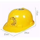 ヘルメット 作業用 ファン付きヘルメット 夏用 扇風機付き ソーラー充電 太陽エネルギー 一般作業用 軽量 (ヘルメット, イエロー)