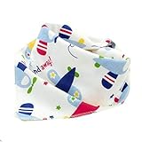 (ホームバニイ)Homebunnyy ４枚セット ベビー バンダナ よだれかけ ビブ スナップボタン コットン ユニセックス