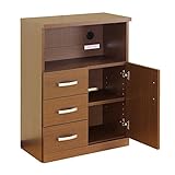 クロシオ ターミネーションFAX台 ダークブラウン 幅60cm奥行32cm高さ80cm モデム収納