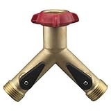 Nelson Brass Dual Outlet Long-Neck Industrial Hose Adapter 50545 [並行輸入品]