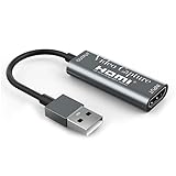 USB3.0 & HDMI 変換アダプタ HD画質録画 HD1080P/4Kパススルー機能 HDM I ビデオキャプチャー ゲーム録画/HDMIビデオ録画/ライブ配信用キャプチャー ボード 小型軽量 低遅延