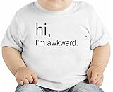 Hi I'm Awkward Slogan オーガニックベビーTシャツ 12 - 18 Months