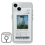 ONLYOU iPhone12 ケース iPhone12pro magsafe対応 マグセーフ アート 名画 絵画 デザイン 散歩 日傘をさす女性 クロード モネ おしゃれ カバー レディース アイフォーン12ケース アイフォーン12 プロ (iPhone12/12pro 1)