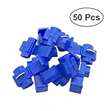 OUNONA スコッチロック　ワイヤーコネクター　クイックスプライスコネクタ　Uエレメントコネクタ　電力・制御用　50ピース（青）