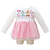 【本体綿100％】2017年 秋冬 アンパンマンガール 天竺 チュール切替 チュニックTシャツ Anpanman Girl 上アイボリー◇95cm