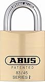 ABUS 83/45-300 S2 Schlage 45mm All Weather Solid Brass Rekeyable Padlock with 1 Inch Shackle, Zero-B