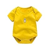 Hzjundasi 新生児 幼児 赤ちゃん 刺繍 ジャンプスーツ ボディースーツ 幼児 半袖 コットン ロンパース 服 衣装