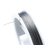 HARU雑貨 ナイロンコート ワイヤー 約20m シルバー 銀 太さ 0.25mm 0.3mm 0.35mm 0.38mm テグス ハンドメイド パーツ 手芸 (0.30mm)