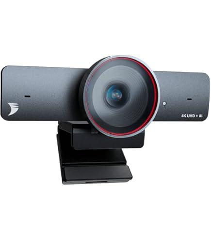 Innex C831 180° Panoramische 4K groothoek webcam met AI gezicht strak, ingebouwde microfoon voor Windows, Mac, Plug-and-play vergadercamera met flexibele kijkhoek voor vergaderruimte, hybride leren