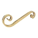 uxcell スクロールバラスター ゲートフェンス 250mmx80mmx21mm 304ステンレス鋼 ゴールドトーン