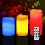 パーティーLovers Remote Controlled LED FlamelessピラーデコレーションCandle Natural Flameまたはカラーオプション – ウルトラ – 明るく長持ち