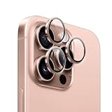 Hohotoon iphone16pro/iphone16 pro max用 カメラ保護フィルム アイフォン16 プロ/16プロ マックス カメラフィルム レンズカバー アルミ合金製＋AR高透過率強化ガラス 0.25mm超薄 黒縁取り 航空材料 レンズ保護ケース 9H 防爆裂 ・耐衝撃・スクラッチ防止・露出オーバー防止・ケースに干涉なし (ブラウン 1セット)