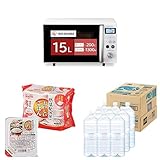 アイリスオーヤマ 新生活セット3点セット オーブンレンジ15L 白+パックご飯+天然水 2L×9本