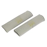 uxcell シートベルトカバー　車用　シートベルトカバー　ショルダーパッドスリーブ　プロテクター　グレー　2個セット