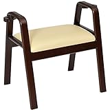 タマリビング スツール モニカ 肘付 ダークブラウン/アイボリー 50000258