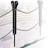 駐車場 ポール アルミチェーンポール 本体単品 フレンチ 埋込仕様