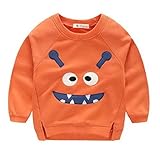 Aivtalk Little Boysかわいい快適な暖かい漫画クルーネックスウェットシャツフード付きアウター US サイズ: XL カラー: オレンジ