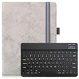 LUCA TE10D2M64-V1B ケース LUCA TE10D2M64-V1B キーボード 9～11インチタブレット通用ケース タブレットカバー Bluetoothキーボード付きカバー 分離式キーボード スタンド機能 四隅固定 全面保護 (D-グレー, LUCA TE10D2M64-V1B)