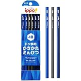 トンボ鉛筆 かきかた鉛筆 ippo! プレーン 4B ネイビー 1ダース KB-KPA01-4B
