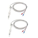 uxcell 熱電対プローブ 金属 温度コントローラ テンションKタイプ熱電対 3Mケーブル 2個入り