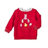 ミキハウス(mikihouse) ボートネック重ね着風プッチー＆うさこトレーナー 120cm 赤（02）