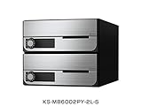 【KS-MB6002PY-3PK-S】　ナスタ　ポスト　W280×H120／前入前出／屋内タイプ　戸数3　可変プッシュボタン錠　ステンレスヘアーライン