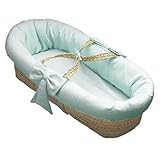 Baby Doll Bedding Pique Moses Basket, Blue by BabyDoll Bedding