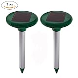 Solar Mole Repellent(2 pack) Highley Repellent Vole Repellent Solar-Powered Mouse, Snake, Gopher and