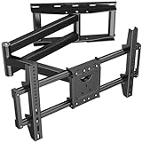ORMGZIN 壁掛けテレビ金具32～80インチLCD LEDモニターTV液晶ディスプレイ用,大型 可動式 前後､左右､上下多角度調節可能フルスイベル式 モーション式 tv壁掛け金具スイベル式,最大VESA 600x400mm,テレビ壁掛け金具回転90°移動伸縮式アーム式42 43 49 50 55 60 65 70 75型