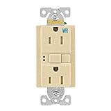Eaton GFCI Self-Test 15A -125V Tamper & Weather Resistant Duplex Receptacle with Standard Size Wallp