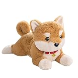 UOAO 柴犬ぬいぐるみ イヌぬいぐるみ 柴犬抱き枕 柴犬のおもちゃ ふわふわ もちもち ぬいぐるみ クリスマスプレゼント(ブラウン28cm)