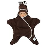 Tuppence & Crumble タッペンスアンドクランブル Star Baby Wrap スターラップ Naturals ０－４ヶ月 チョコレート BFSTARWn おくるみ [並行輸入品]