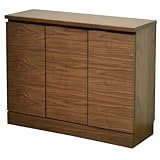 ライフスタイリングショップ キャビネット 木製 ウォールナット 幅90.5 窓下収納 ダークブラウン LS-712DB