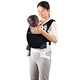 Yuda Baby Sling Wrap Stretchy Wrap Carrier -100% Natural Warm cotton (Black) by YUDA