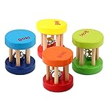 1 pc 新しい赤ちゃんのベビーベッドのおもちゃ乳母車の後の活動を5×4 cmの木製のベルを鳴らします