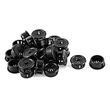 uxcell ケーブルスナップブッシング　配線グロメット プラスチック ブラック スナップイン ケーブルブッシュ