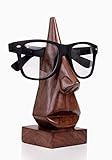 Christmas or Thanks Giving Day Gift Hand Carved Nose Shaped Wooden Spectacle Holder Eyewear Holder D