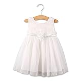 Baby Nest ベビードレス 赤ちゃんワンピース ノースリーブ レース ホワイト 3-6M