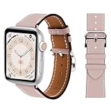[Valorex] アップルウォッチ バンド ベルト 革 おしゃれ レディース メンズ イタリア製レザー 38mm 40mm 41mm/42mm 44mm 45mm 46mm 49mm 全機種対応(ラベンダー, 38/40/41/42mm Mサイズ)