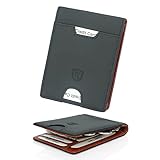 薄型財布マネークリップメンズカードケースメンズ二つ折り財布小さいレザー本革小銭入れカード10枚収納容量人気一流の財布職人が作るビジネスギフト