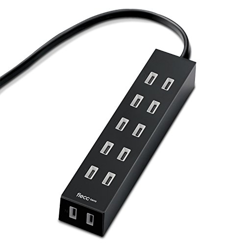 エレコム 電源タップ ホコリシャッター付 耐熱素材使用 flecc barra 6個口 1.0m ブラック T-NFL01-2610BK