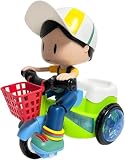 CHuxin 乗り物玩具 電動360度回転ライトアップ三輪車 360度回転 子供用おもちゃ光る車輪付きスタント トライサイクル 音楽機能搭載 [並行輸入品]