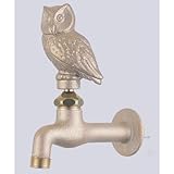立水栓/水栓柱に取付け アンティーク調 ガーデニングアニマル蛇口 ふくろう