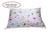 Toddler PillowCase 13 x 18 100% Mulberry Silk Skin Friendly Fabric Good skin care Little Umbrella Pi